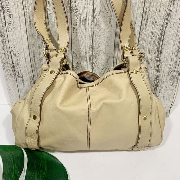Hobo International Leather Crème Beige Boho Shoulder Purse Women’s - Picture 3 of 16